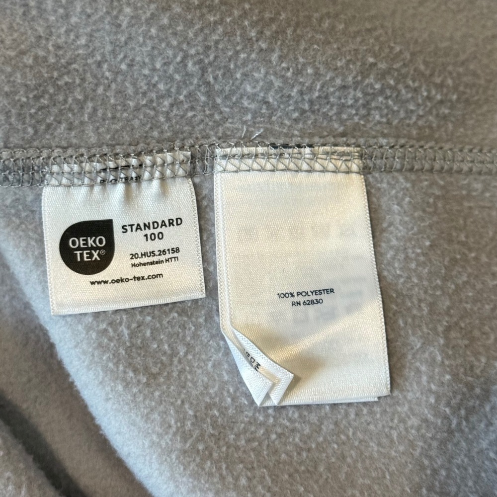 Lands End Womens Light Gray Fleece Full Zip Vest Stand Collar Size M 10-12 - Picture 7 of 8